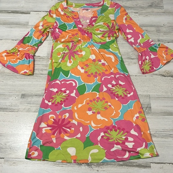 Lilly Pulitzer Silk Blend Floral Dress Size XS - Picture 2 of 11